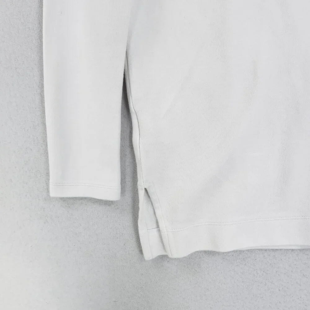 Nike Sweater Womens Small White Rally Metallic Crew Neck Sweatshirt Swoosh - Picture 12 of 12
